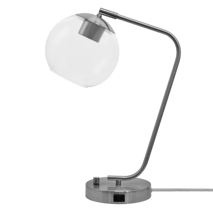 18In Silver W Glass Globe
