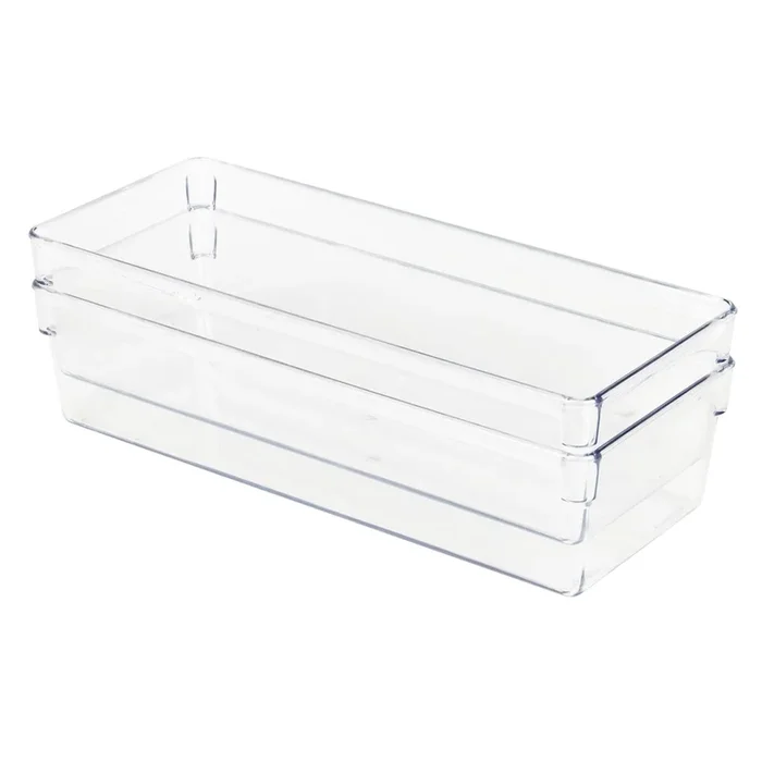 2-Pack Clear Organizer Bin Set