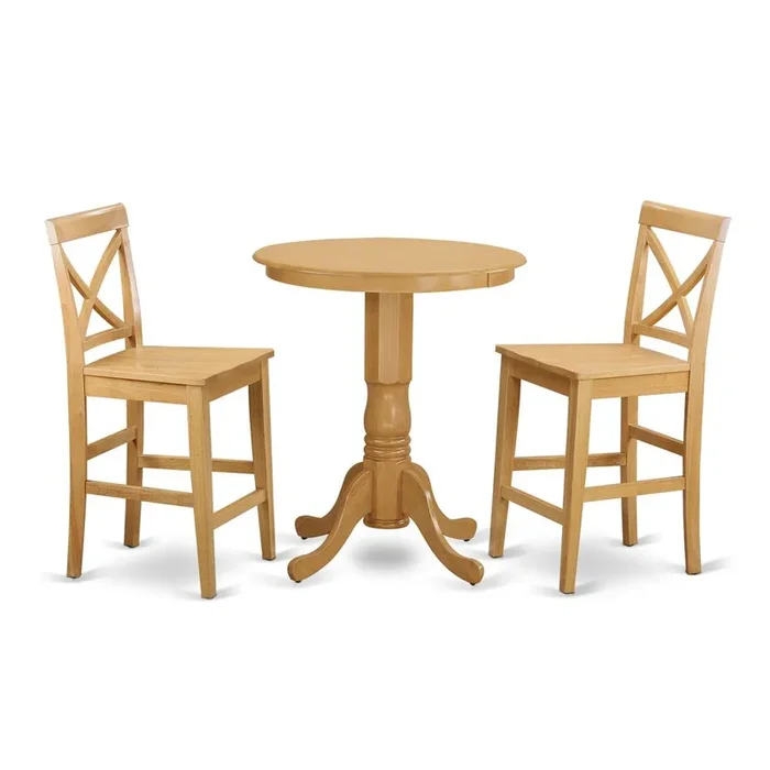 3 pcs Counter Height Set-pub Table and 2 Dinette Chairs
