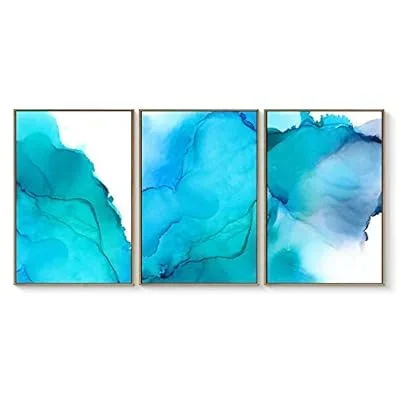 3 Piece Framed Canvas Wall Art for Living Room, Bedroom Organic Pastel Abstract VI Canvas Prints for Home Decoration Ready to Hang – 16