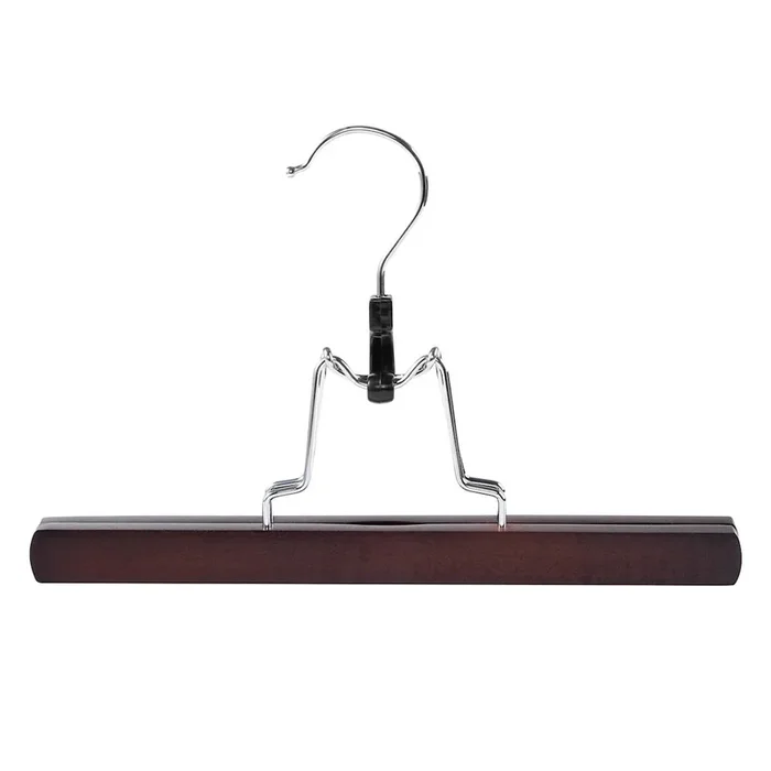 3-Piece Wood Pant Hangers with Clamp, Espresso