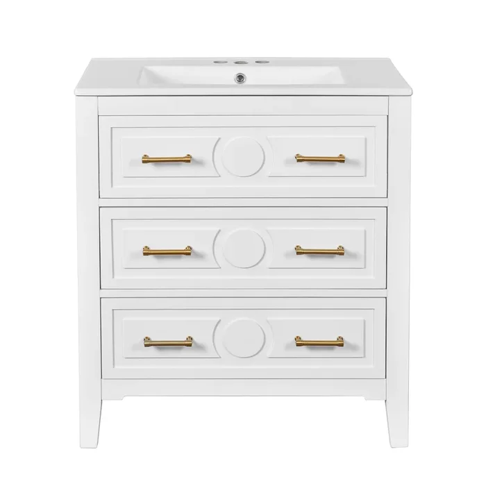 30” Free Standing Single Vanity Set
