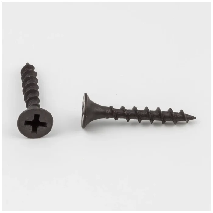 #6 x 1 ” Black Phosphate Phillips Drive Coarse Thread Bugle Head Drywall Screw Sold by the Keg