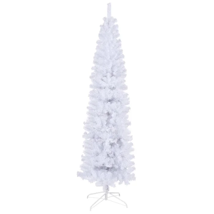 7.5FT Slim Artificial Christmas Tree Includes Foldable Metal Stand
