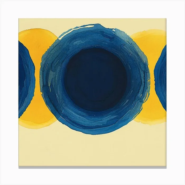 ‘Blue Circles’ Canvas Print by ThatWorksMedia