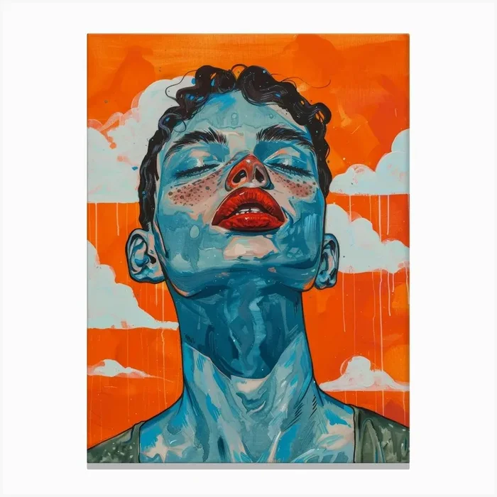 ‘Blue Sky’ 7 Canvas Print by Moving Clouds Art