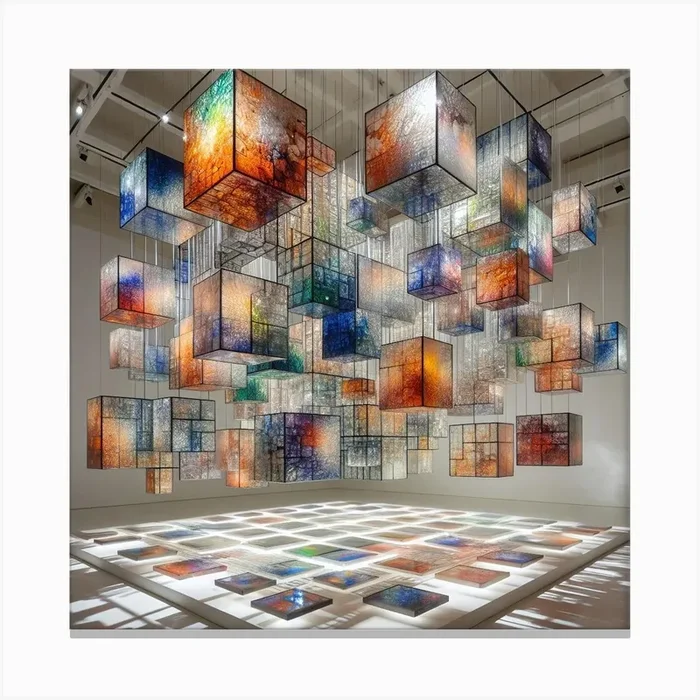 ‘Cubes’ Canvas PrintF by Ferhan