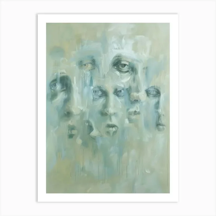 ‘Faces’ 7 Art Print by Moving Clouds Art