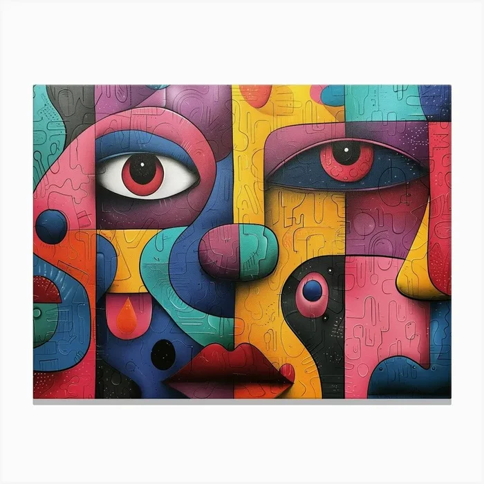 ‘Faces’ Canvas Print by DamianLuna