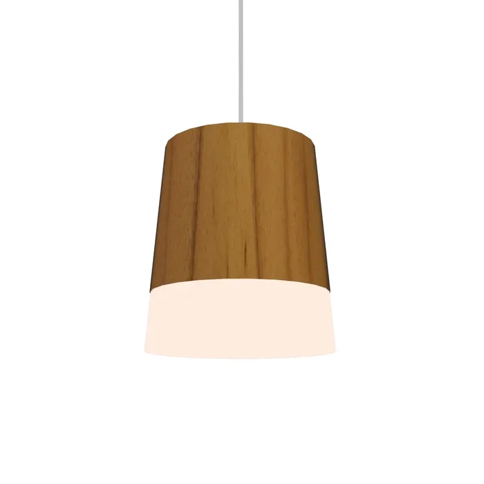 Accord Lighting – 1100.12 – One Light Pendant – Conical – Teak
