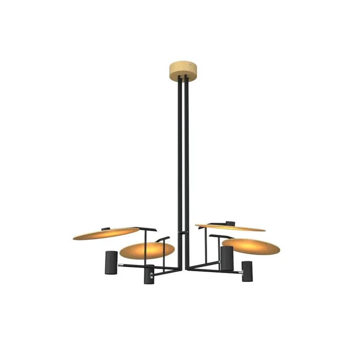 Accord Lighting – 1419.49 – Four Light Pendant – Dot – Organic Gold – 141949