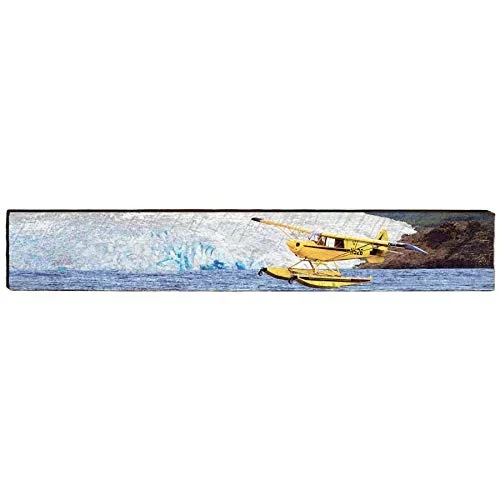 Alaska Seaplane Home Decor Art Print on Real Wood