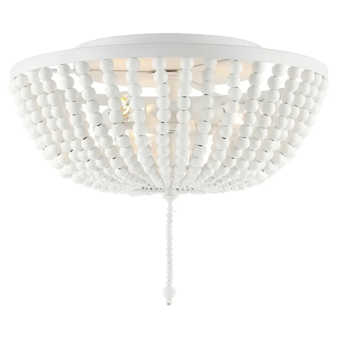 Allison Wood Beaded/Metal LED Flush Mount