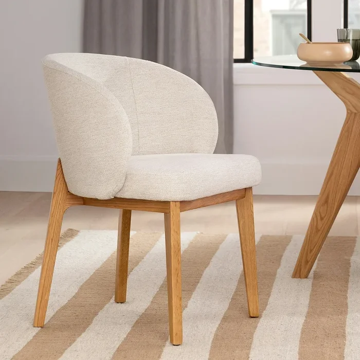 Alta Dining Armchair – Oak and Camellia Ivory