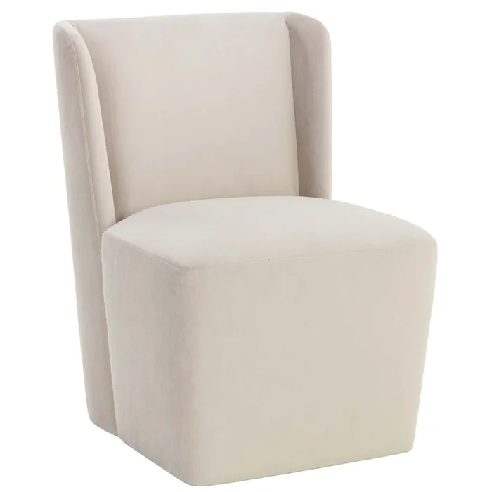 Amita Wheeled Dining Chair, Piccolo Prosecco, Set of 2