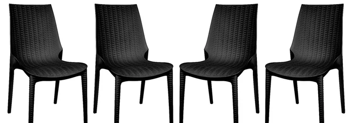 Anders Outdoor Patio Plastic Dining Chair – Set of 4