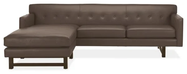 André Leather Sofas with Chaise – Modern Living Room Furniture – Room & Board