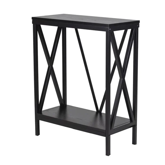 Aquatic Fundamentals 20 Gallon Steel X-Frame Aquarium Stand, with lower shelf, Black