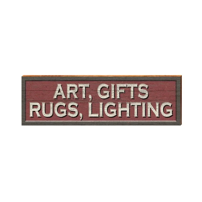 Art, Gifts Rugs, Lighting Red Sign | Wall Art Print on Real Wood