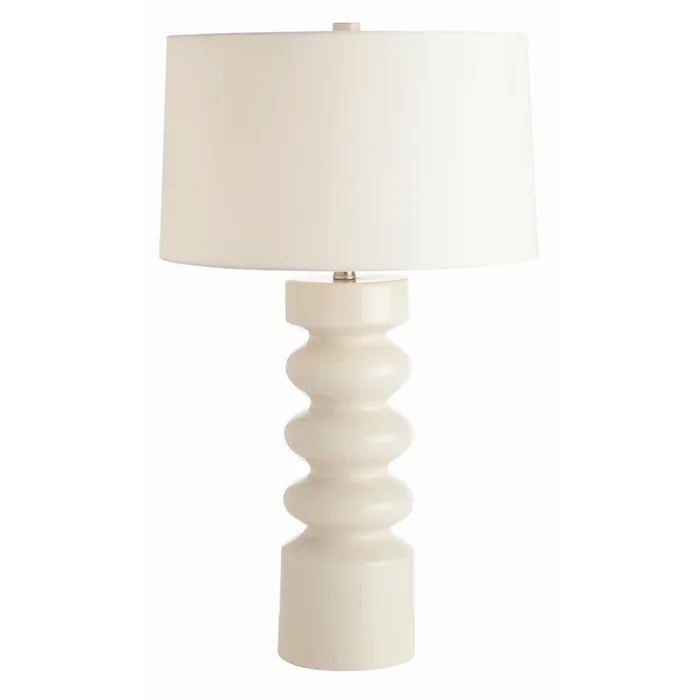 Arteriors – 17540-667 – One Light Table Lamp – Wheaton – White Crackle