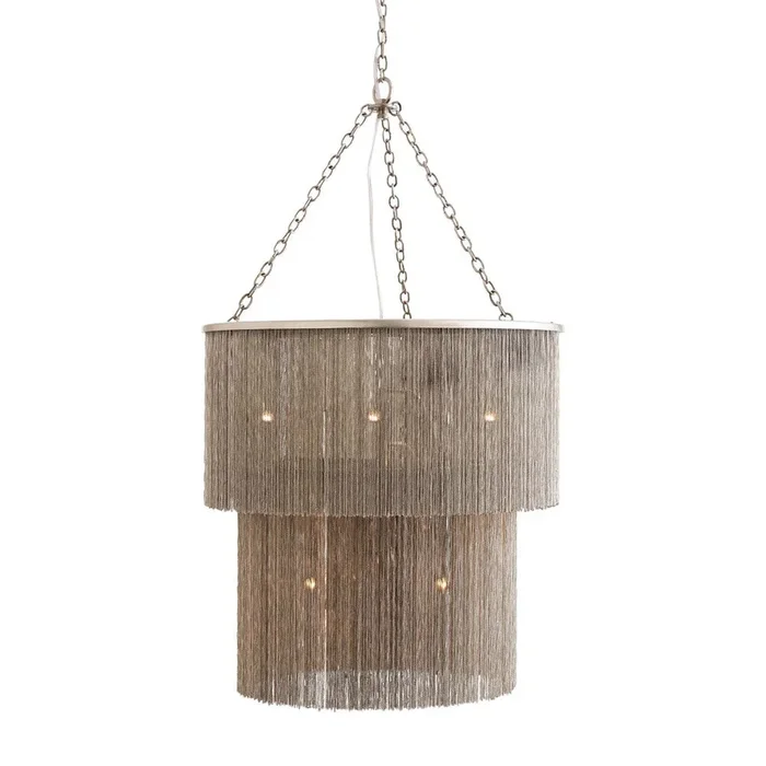 Arteriors – 86782 – Nine Light Chandelier – James – Antique Nickel