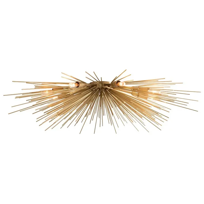 Arteriors – 89969 – Eight Light Flush Mount – Roxanne – Antique Brass