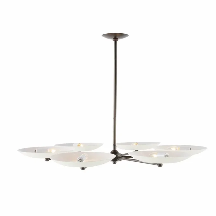 Arteriors – DLC27 – Six Light Chandelier – Griffith – Bone/English Bronze – DLC27