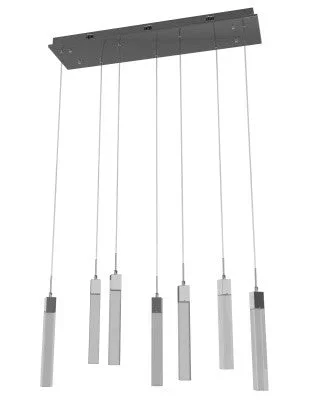 Avenue Lighting – HF1900-7-GL-CH-C – Seven Light Pendant – The Original Glacier – Polished Chrome