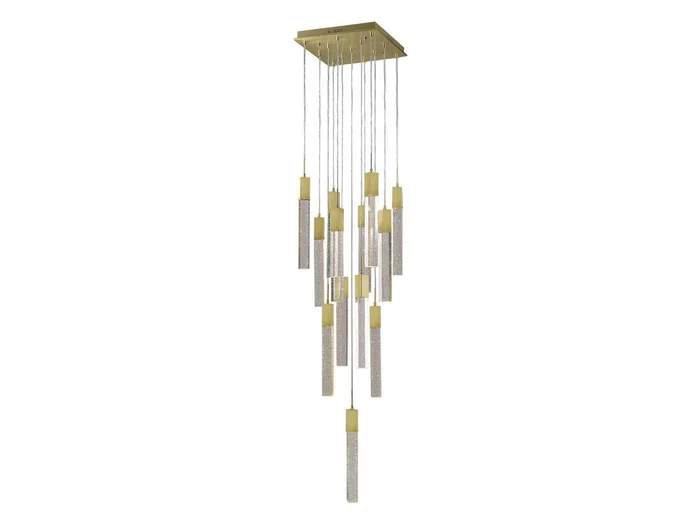 Avenue Lighting – HF1905-13-GL-BB – 13 Light Flush Mount/Pendant – The Original Glacier Avenue – Brushed Brass
