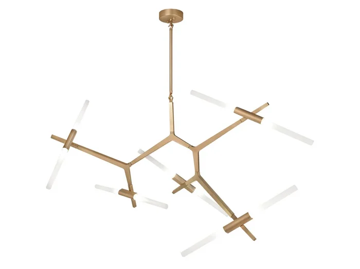 Avenue Lighting – HF8059-10-BB – Ten Light Chandelier – San Vicente Blvd. – Brushed Brass