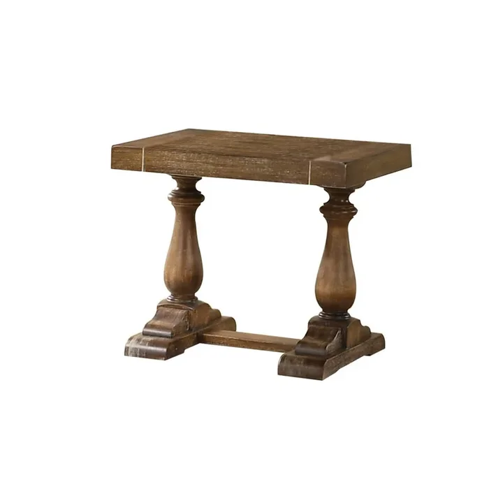 Best Master Furniture Amy 27″ Transitional Wood End Table in Driftwood