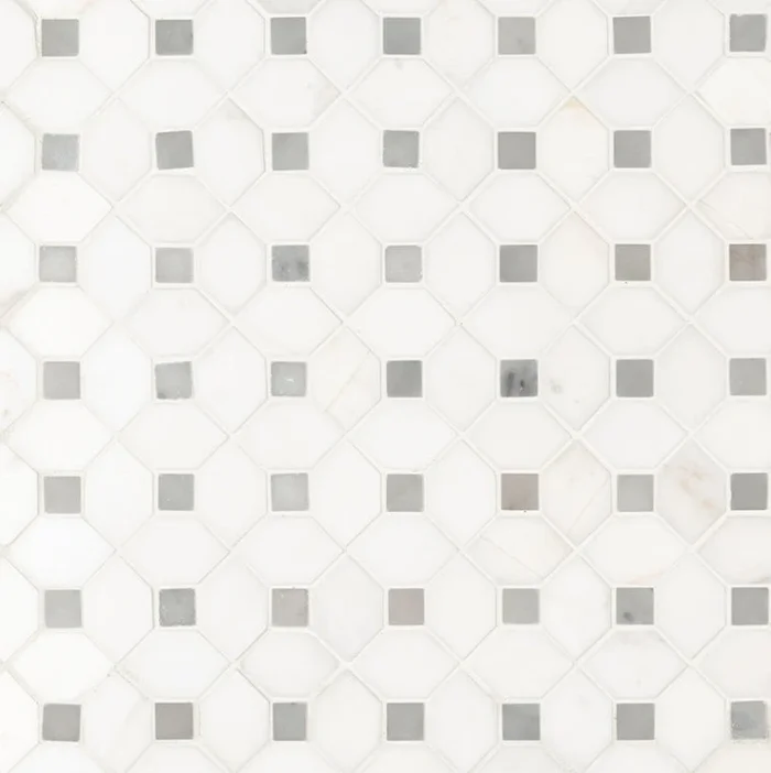 Bianco Dolomite Dotty Pattern Mosaic