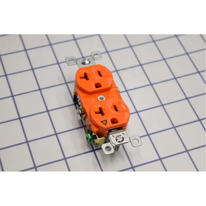 Bryant Duplex Receptacle Industrial Grade/Commercial Grade 20A 125V Orange (CR20IG)