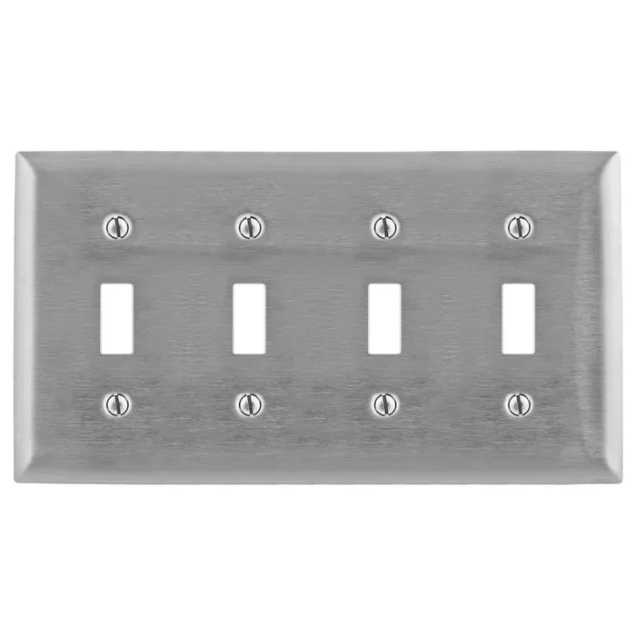 Bryant Wall Plate 4-Gang Switch Stainless Steel (SS4)