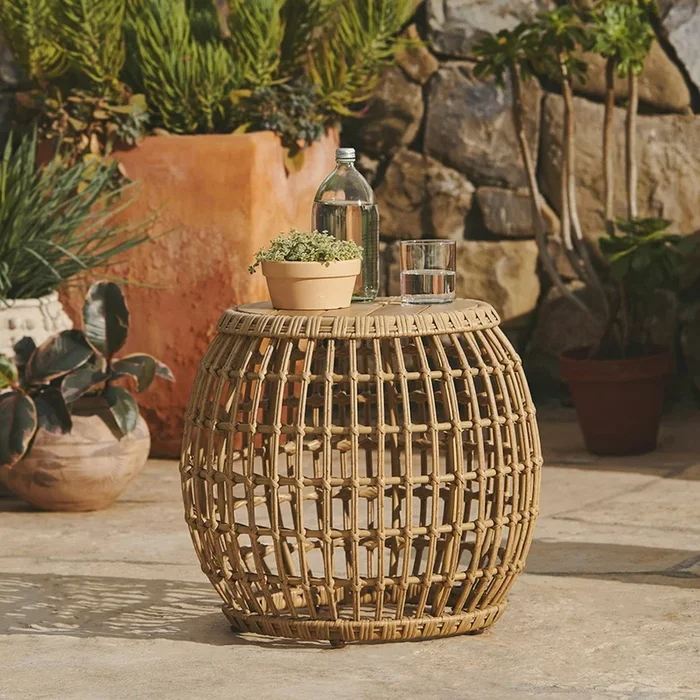 Calova Outdoor Side Table – Resin Wicker