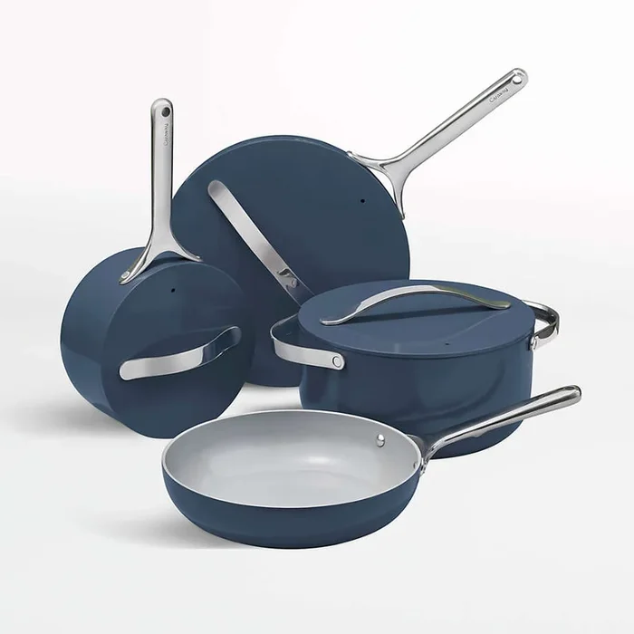 Caraway Non-Toxic and Non-Stick Cookware Set in Navy