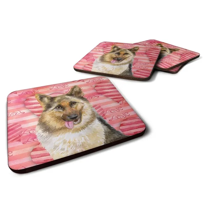 Caroline’s Treasures German Shepherd Love Decorative coasters, Multicolor