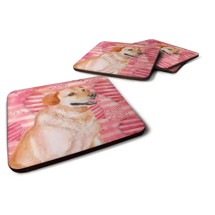 Caroline’s Treasures Labrador Retriever Love Decorative coasters, Multicolor