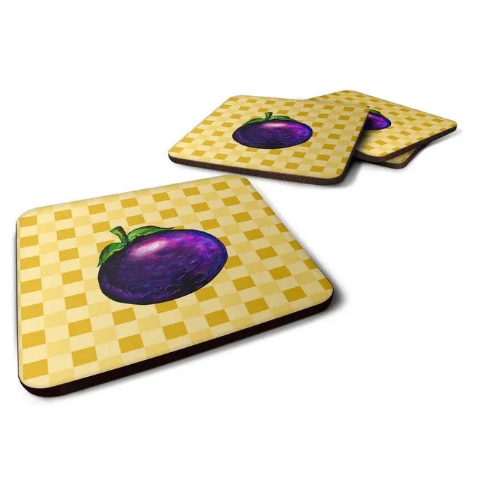 Caroline’s Treasures Mangosteen on Basketweave Decorative coasters, 3.5, Multicolor