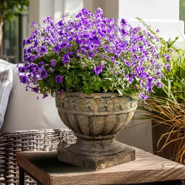Carved Leaf Urn Planter – Decor Steals