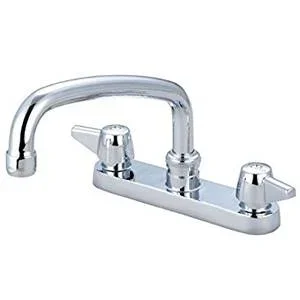 Central Brass Deck Mount Kitchen Faucet with 8