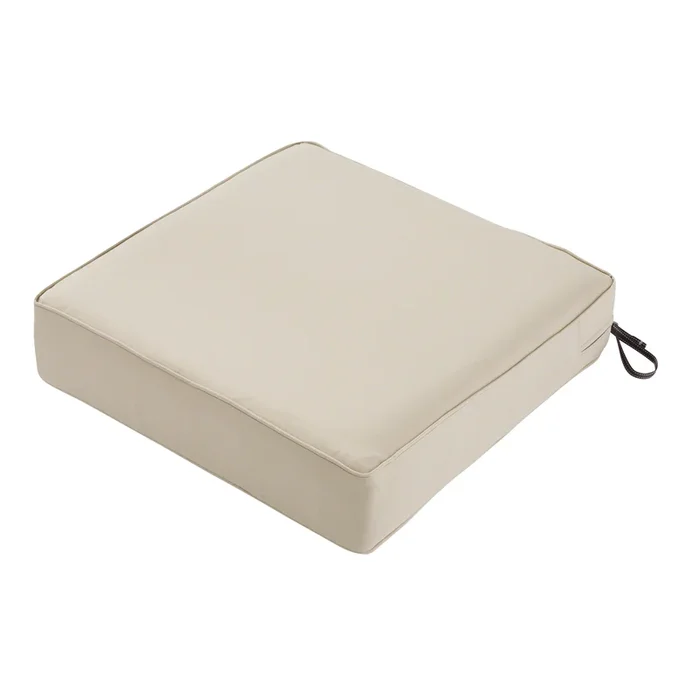 Classic Accessories Montlake FadeSafe Water-Resistant 23 x 23 x 5 Inch Outdoor Seat Cushion, Outdoor Chair Cushion, Antique Beige, Outdoor Chair Cushions, Patio Chair Cushions, Patio Cushions