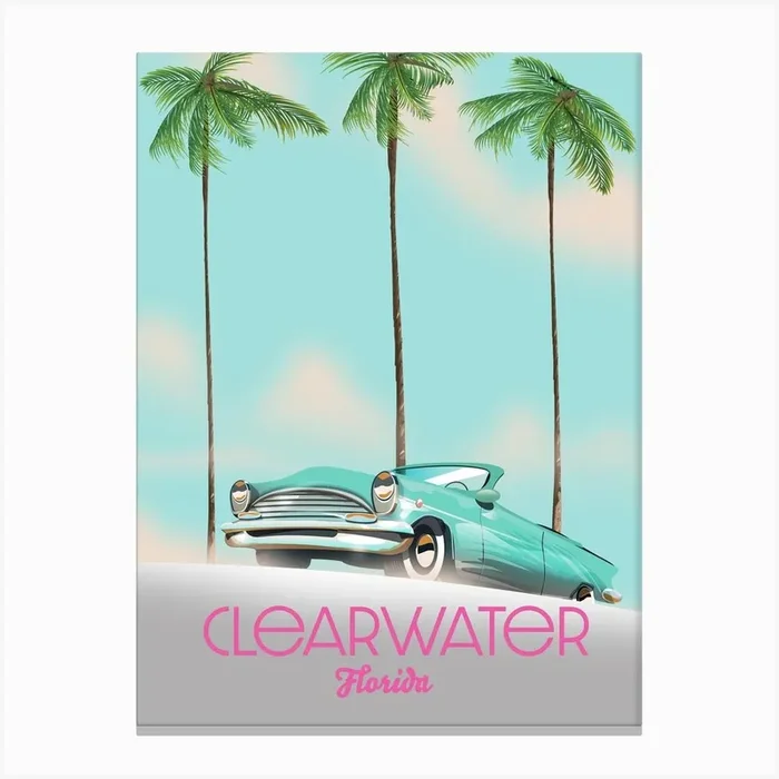 Clearwater Florida Canvas Print by Nicks emporium