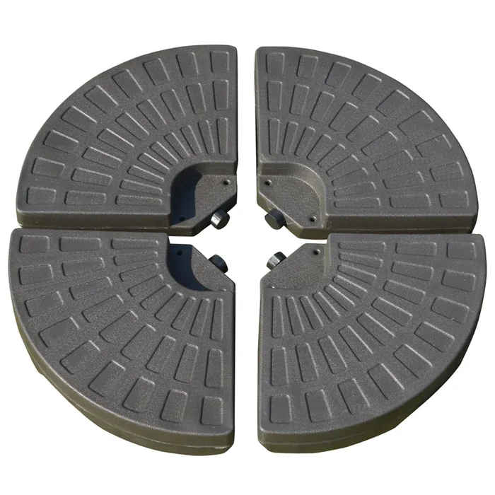 Coffee Patio Stabilizer: Fan-Shaped Cantilever Umbrella Base Weights