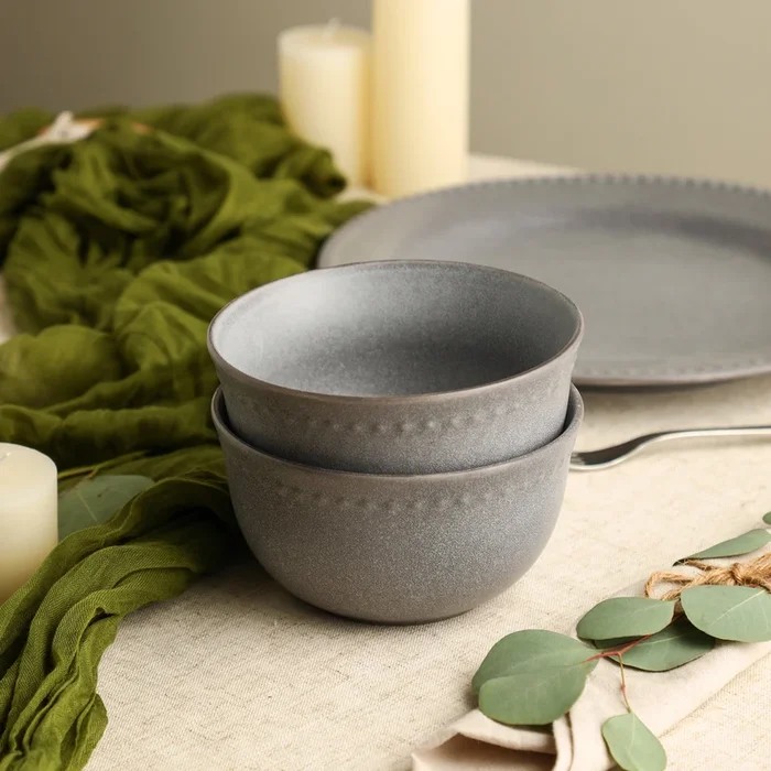 Comet Stoneware Bowl Set – Grey