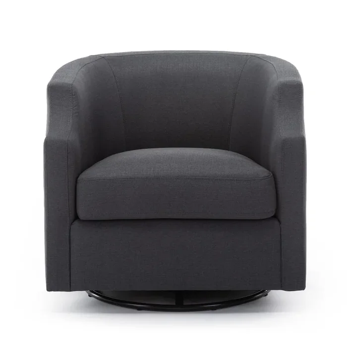 Comfort Pointe Infinity Ashen Grey Swivel Glider Barrel Chair