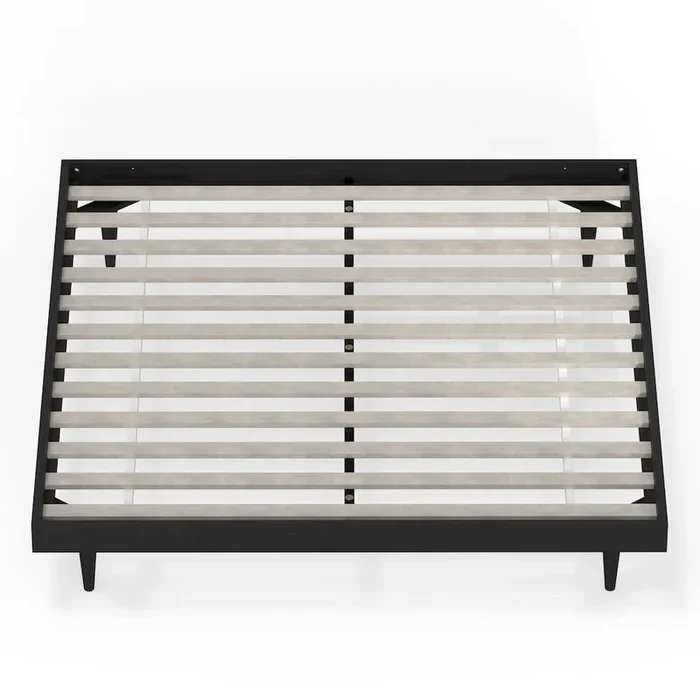 Comfort Pointe Sachse King Solid Wood Platform Bed Frame Black