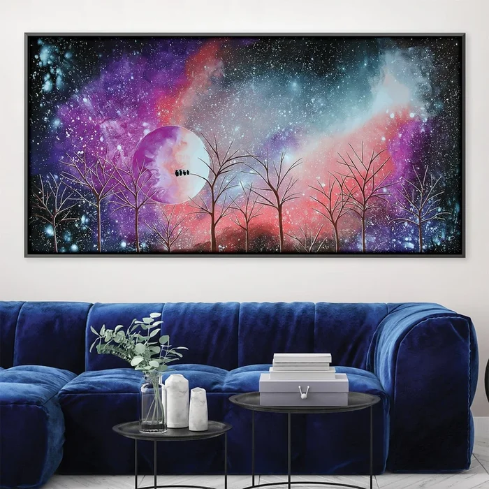 Coral Amethyst Evening Canvas
