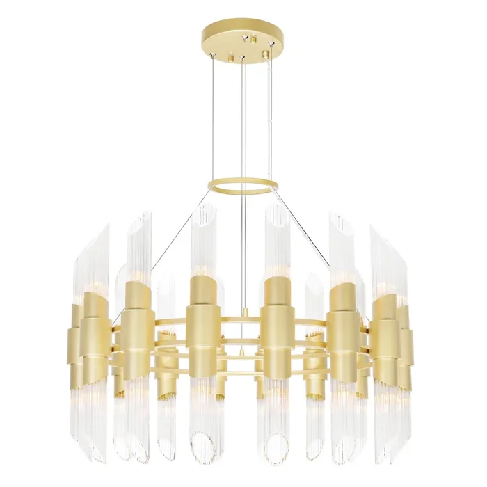 Croissant 32 Light Chandelier With Satin Gold Finish