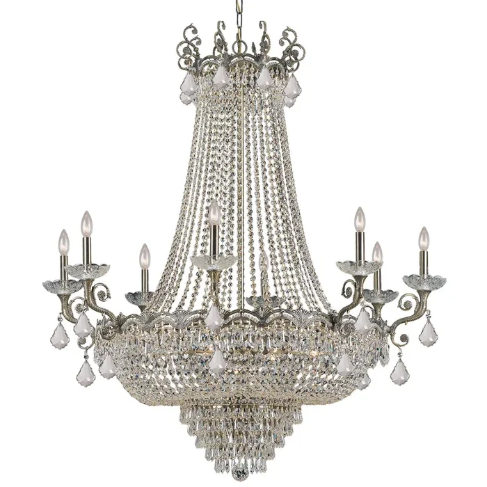 Crystorama – 1488-HB-CL-S – 20 Light Chandelier – Majestic – Historic Brass – 1488HBCLS